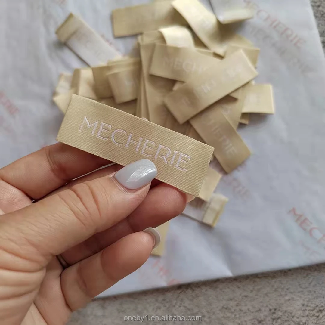 Garment Woven Labels For Clothing Free sample provide unique cheap high quality Damask CustomManufacturer shoes hats label