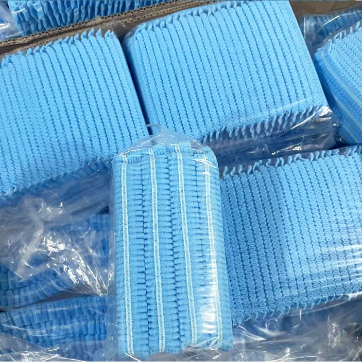 Direct Sales Breathable  China Manufacture Disposable 9g TNT Clip Bouffant Cap Hair Tie