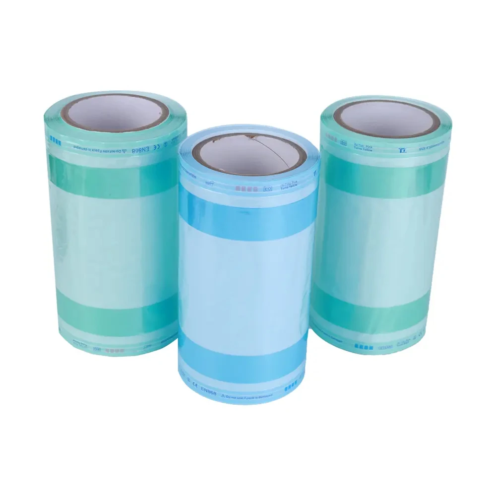 250mm*100m Gusseted Sterilization Pouch Roll Pouch Reel for Beauty Dental Supplies CE Certificate EO Autoclave Sterilzing
