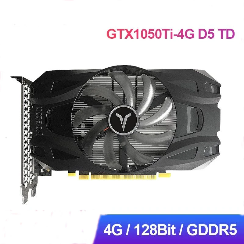 
Yeston GTX1050Ti-4G D5 TD Video Graphics Cards 4G/128Bit/GDDR5 1291/1392MHz DVI-D/DP Gaming Computer Video Card For PC Desktop 