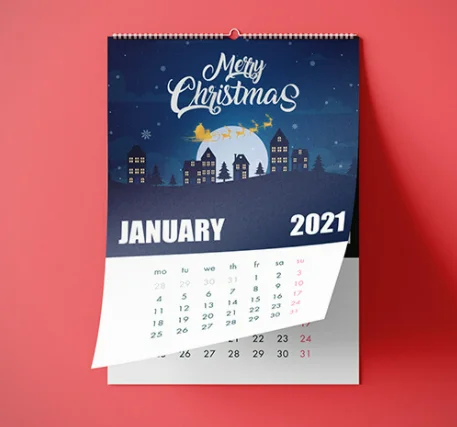 costom design size color printing 2022 wall calendar