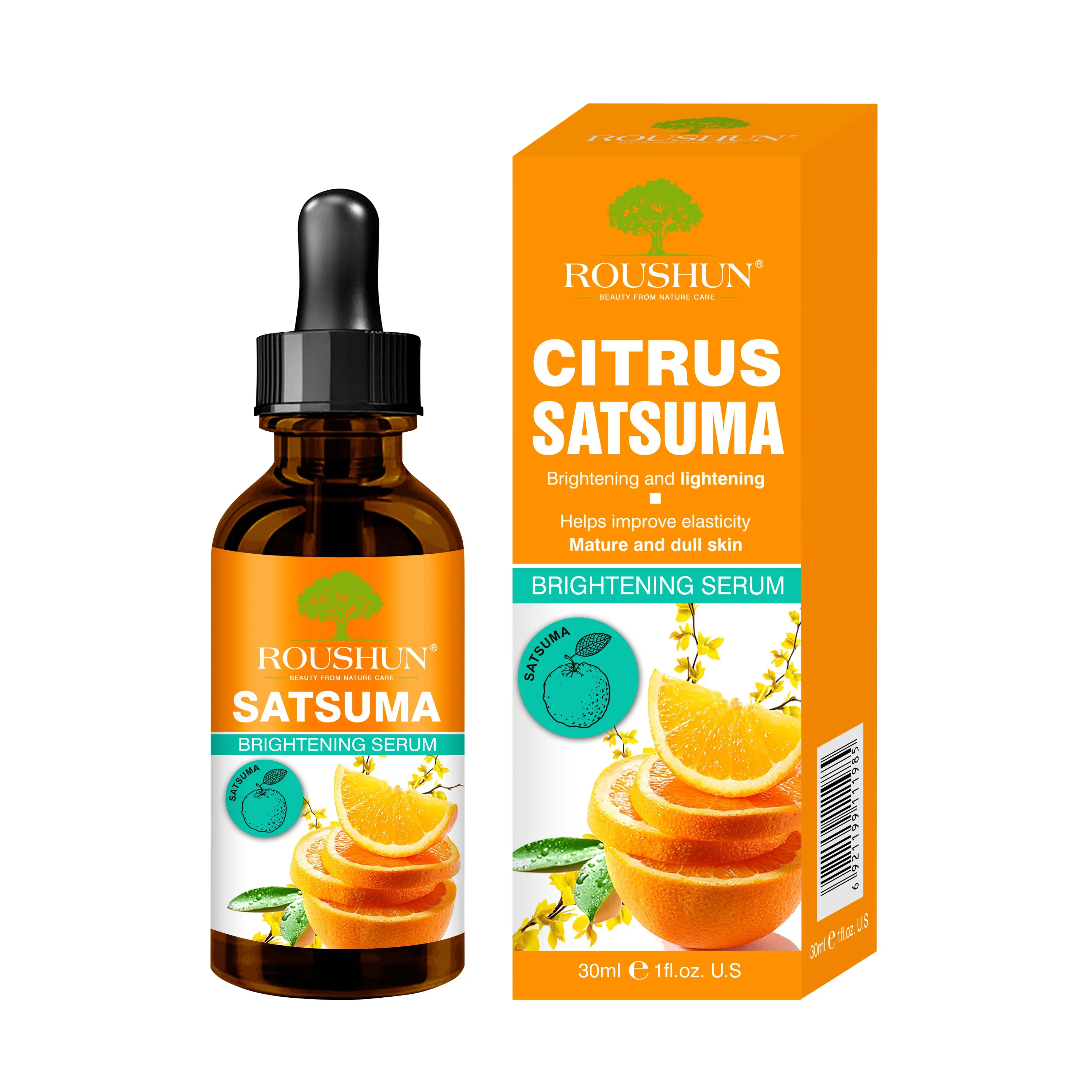 Private Label Wholesale Brightening Face Serum 100% Natural Vitamin C citrus satsuma serum