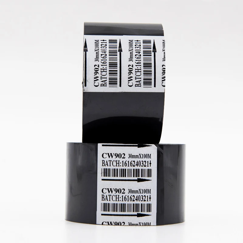 Black Hot Stamp Foil 30mm Date Coding Ribbon Stamping for Batch Printing