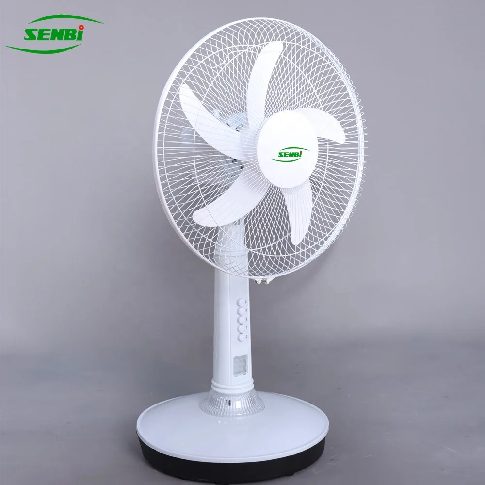 16' 18' 12v ac dc USB port battery powered charging table fan with light with lithium battery