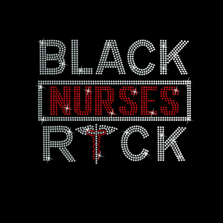 RN Nurse rhinestone transfer for t-shirt