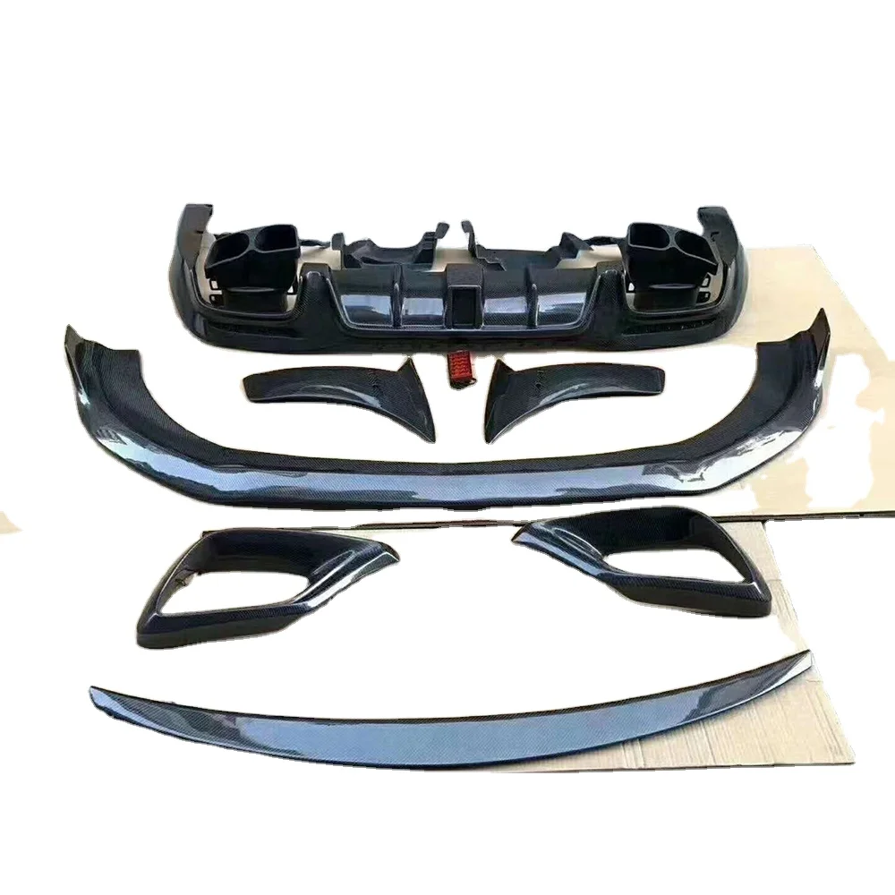 Hot sale B Style Carbon Fiber Bumper Vents Front Lip Diffuser Body Kit For S Class W222 S63 S65 2018+
