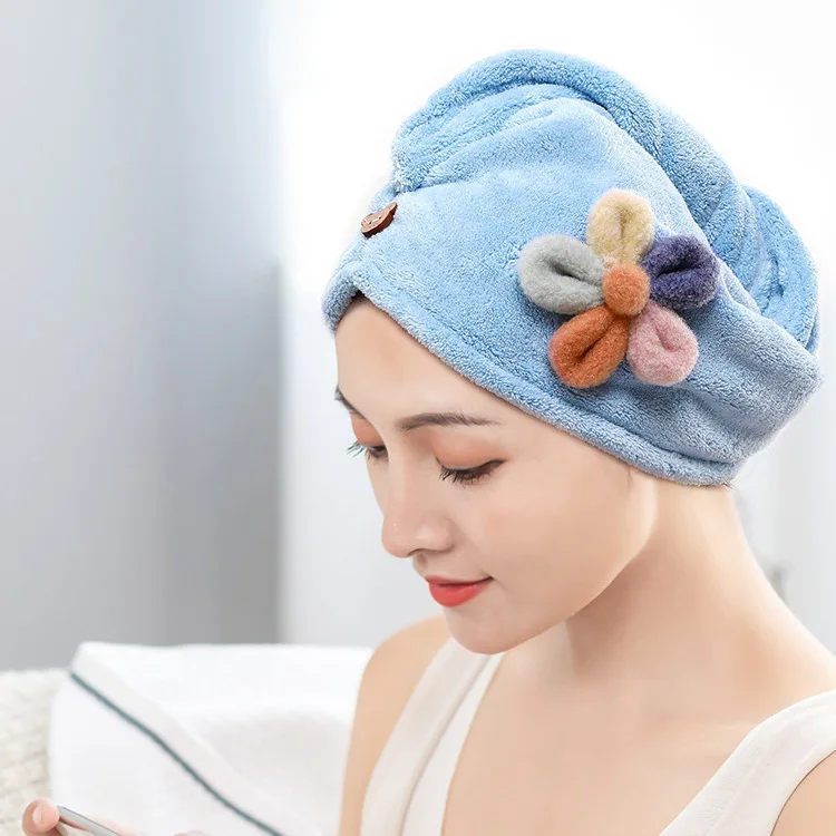 microfiber turban for women soft salon dryer hair scrunchie hair towel wrap shampoo head towel
