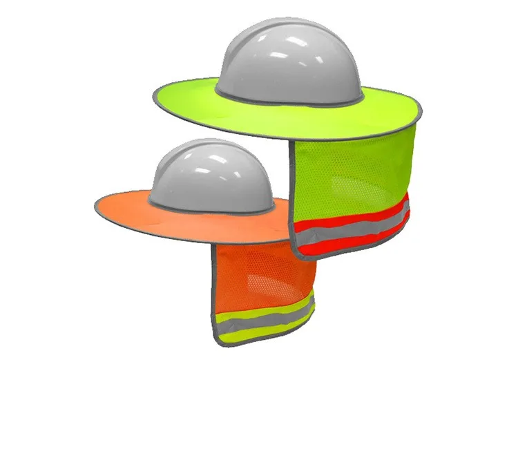 Outdoor Work Cooling Hard Hat Sun Veil Helmet Neck Face Shade Full Brim Mesh Sun Shade Protector Hat Sun Veil