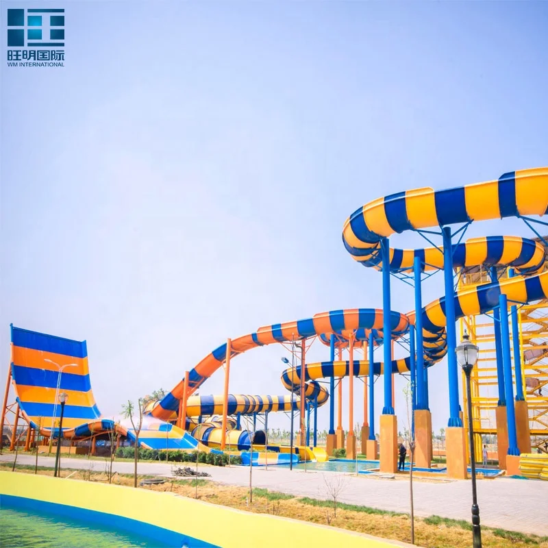 Коммерческая водная горка из стекловолокна, большая горка для бассейна