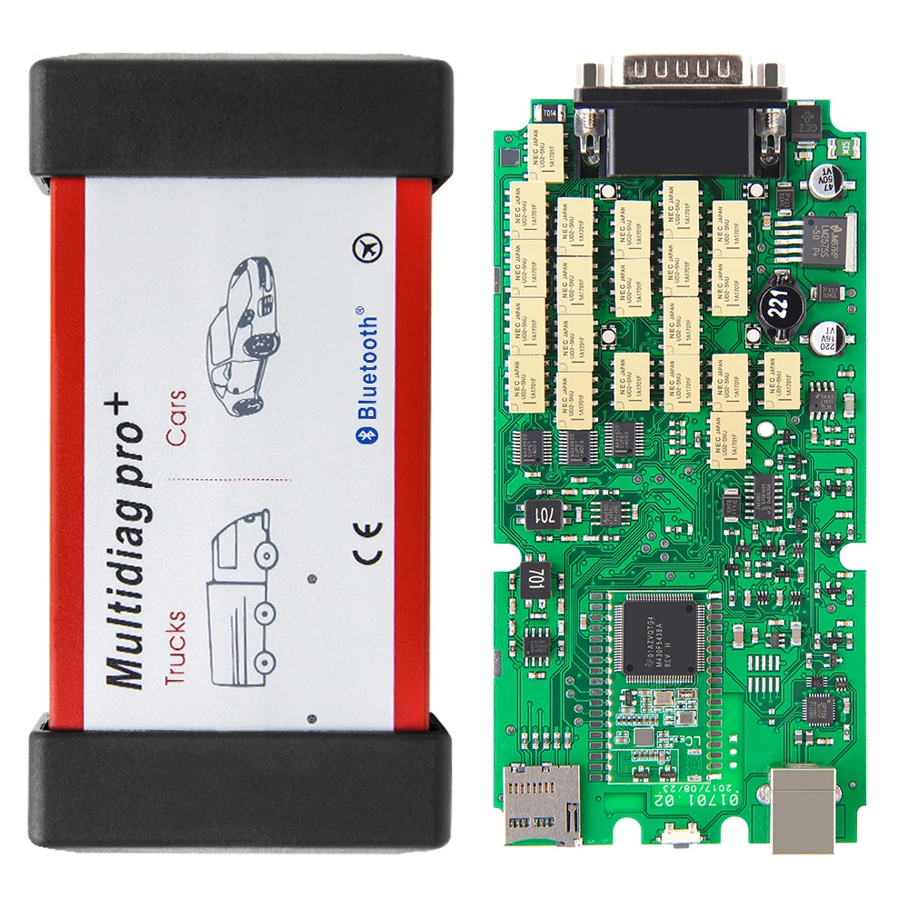  Автомобильный диагностический интерфейс OBD2 Multidiag pro сканер V2015.03 с высококачественной печатной платой