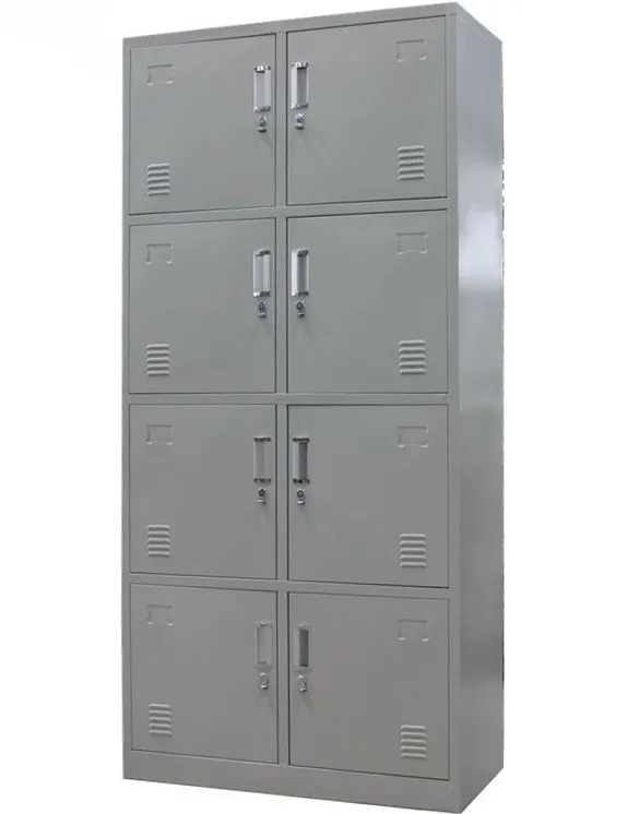 Dubai best selling customized 8 door clothes locker metal or iron workforce storage cabinet