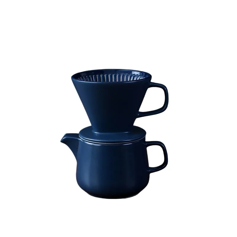 Hand-made coffee maker set Drip ceramic sharing pot Household coffee maker filter cup set