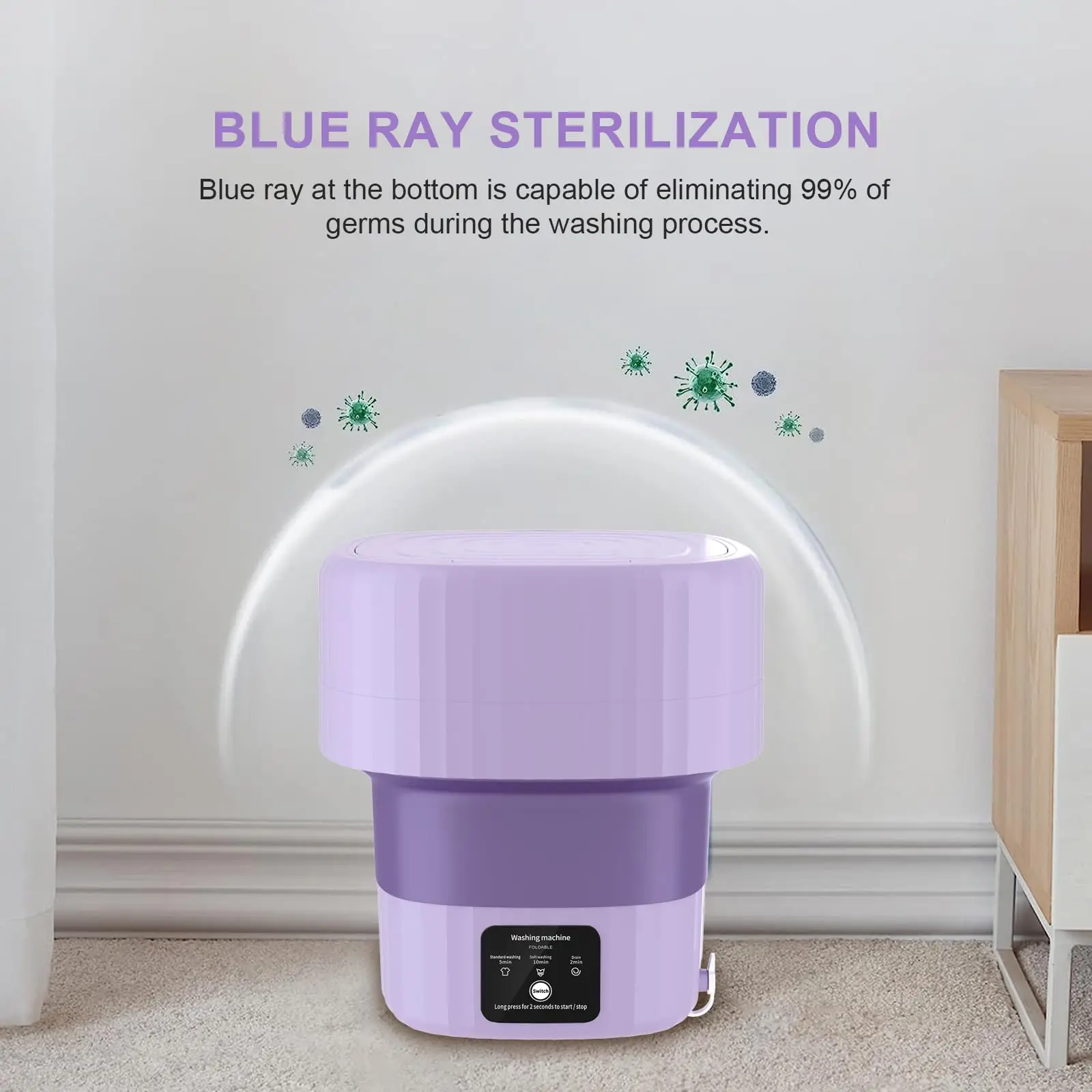 USB Chargeable Clothes Socks Underwear Washer Electric Cleaning Auto Small Washing Machine