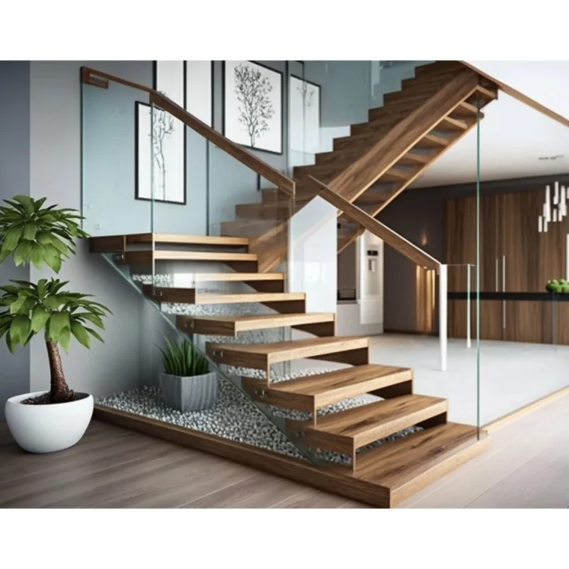 CBMmart Foshan Factory Prefabricated Modern Luxury Indoor Metal Stairs Customized Mono Stringer Straight Staircase Design