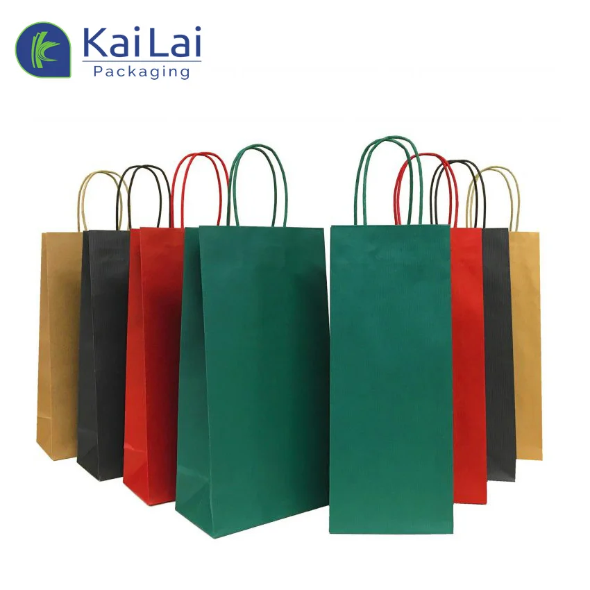 Recycled kraft paper bag popcorn bags paper bags for fast food takeaway