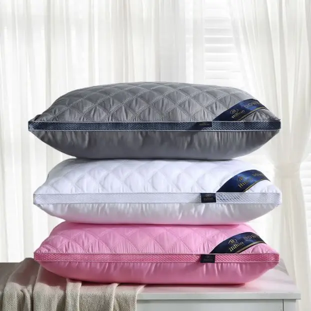 Hotel Pillow Core Washable 3D Pure Cotton Pillow Three-dimensional Quilted Cervical Pillow For Sleep