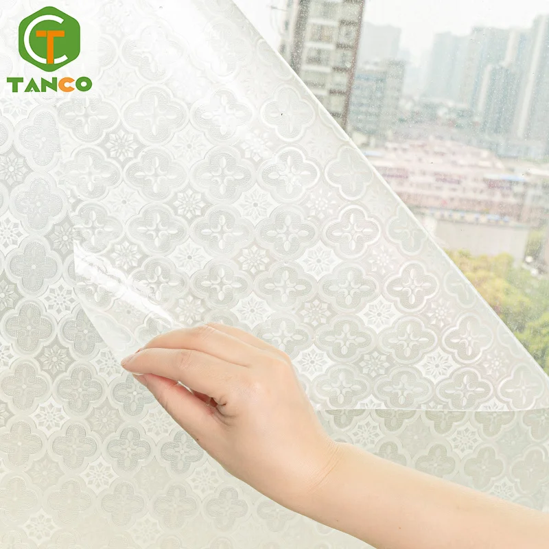 Pvc adhesive-free static cling glass window tint film for home/office