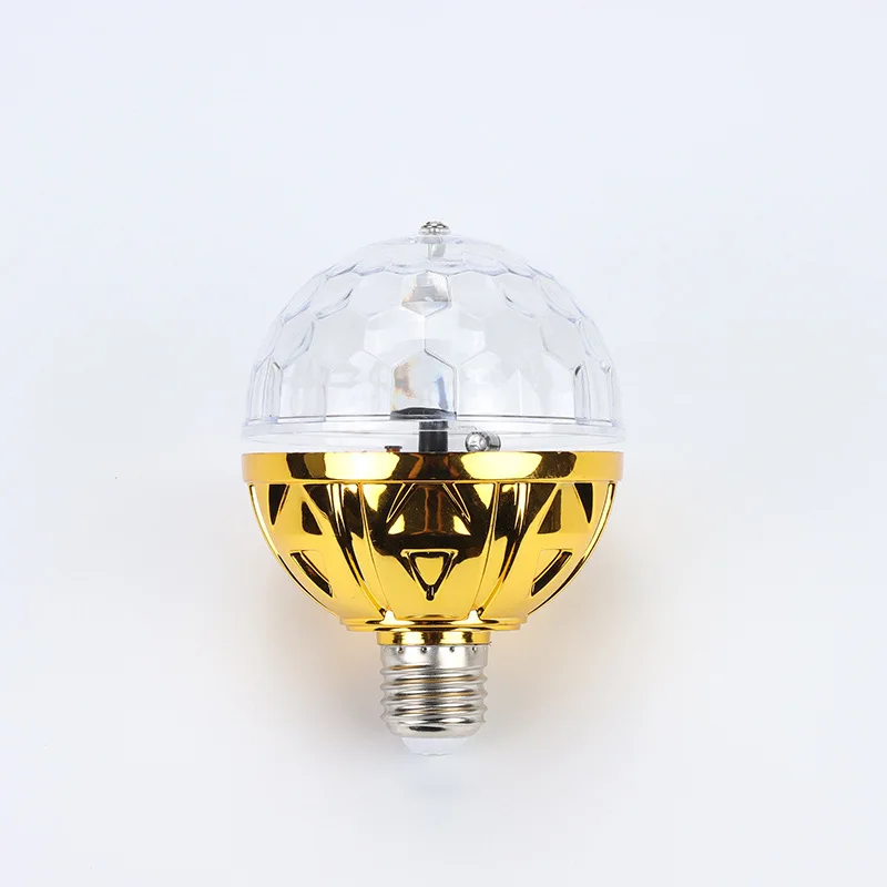 Colorful automatic rotating magic ball light E27 bulb suitable for disco birthday Halloween Christmas party
