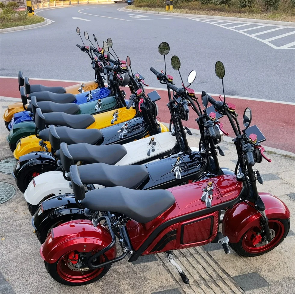 Factory Direct Eec 60V Electric Motorcycle Citycoco 2 Seats Phat Golf Electric Scooter