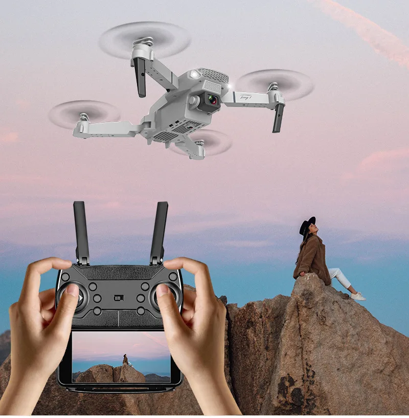 Бесплатная доставка популярный Дрон E88 Wi-Fi FPV с двойной HD-камерой 4K и широкоугольным видео в реальном времени GPS