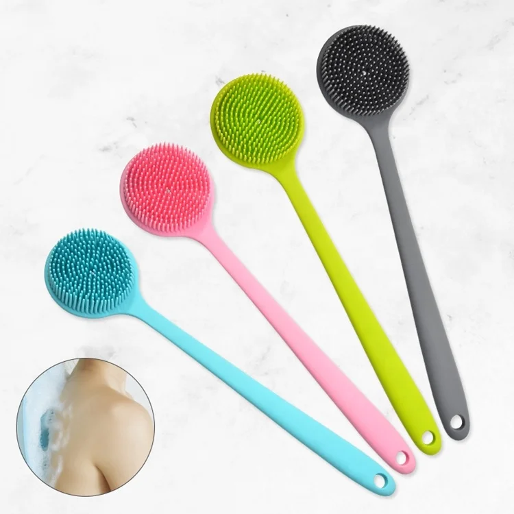 Natural Body Back Cleaning shower brush Exfoliating silicone massage bath body brush