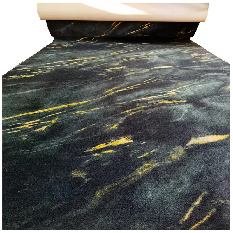 Custom Printed Wall-to-wall Carpets Loop Pile Carpet For Home Hotel Gym In Stock