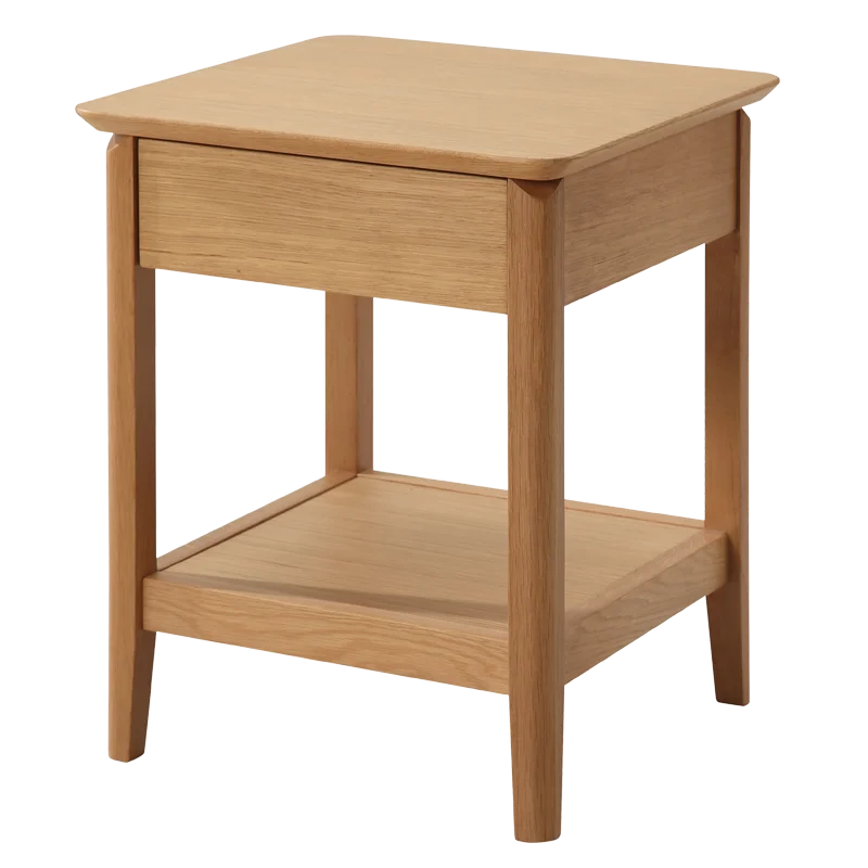 Modern elegant bedroom furniture for home/ hotel usage with drawer set small oak wood nightstand bedside table