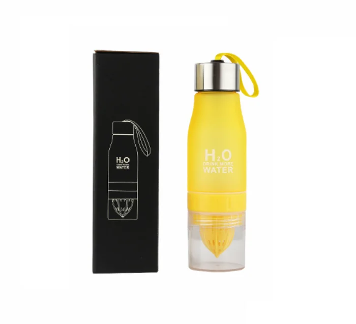 Environmentally friendly 700ml bpa free h20 fruit infuser water bottle plastic juice water bottle
