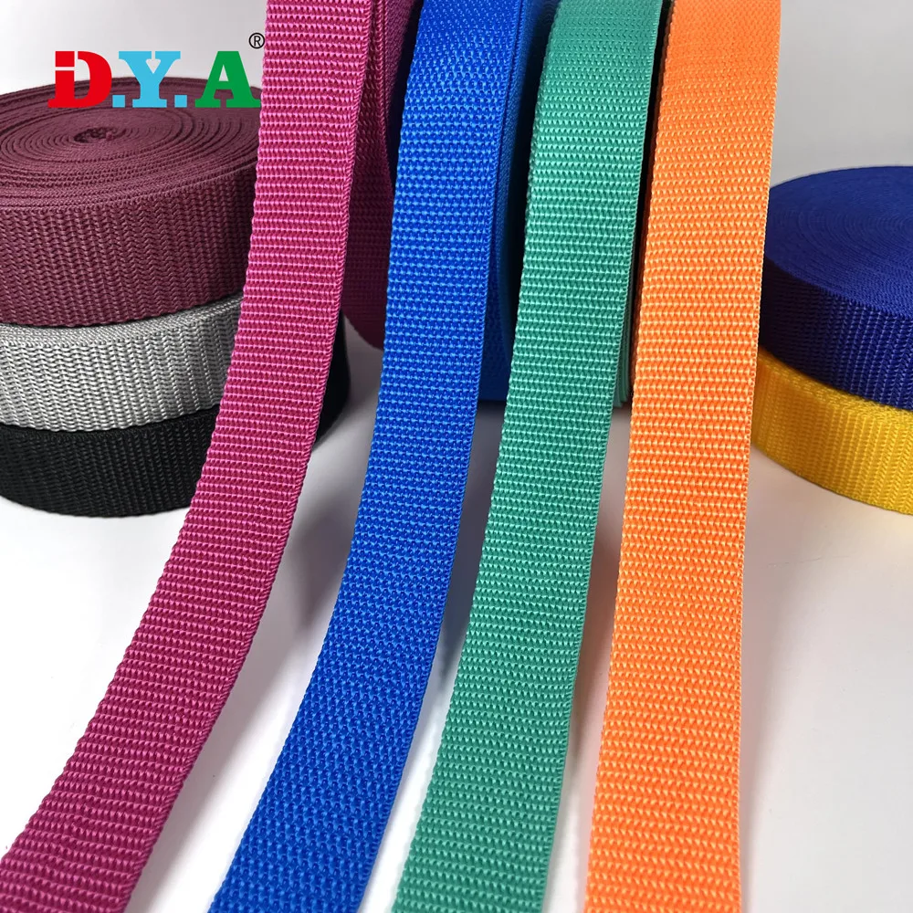 25MM Custom Size Colorful PP Ribbon Herringbone Strap Polypropylene Webbing Belts Band for Bags Garments