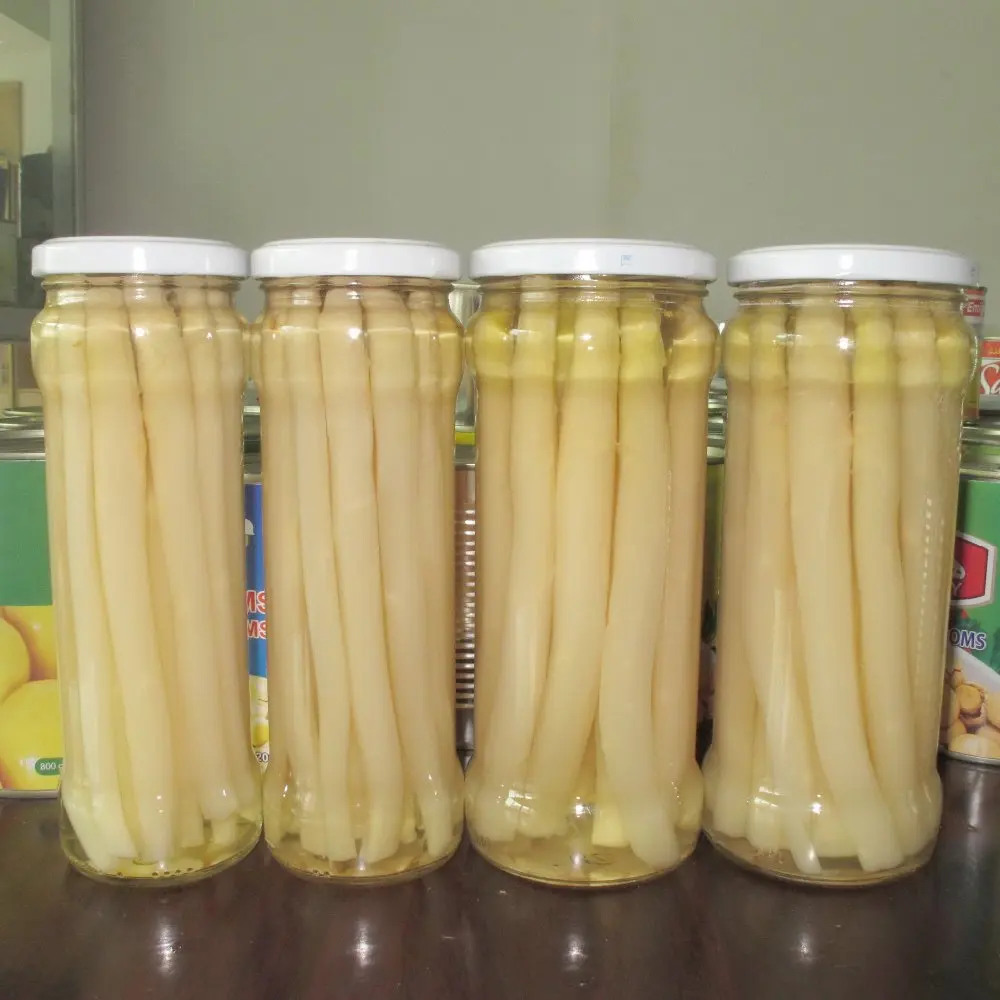 Jar Food Canned White Asparagus Whole In Jar