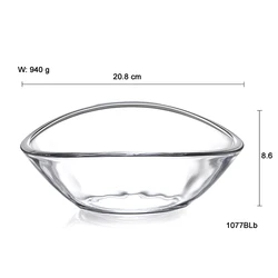 1077CJb Atlantic Candy Box Crystal Lead Free fruit salad luxury bowl decoration glass bowls with lid