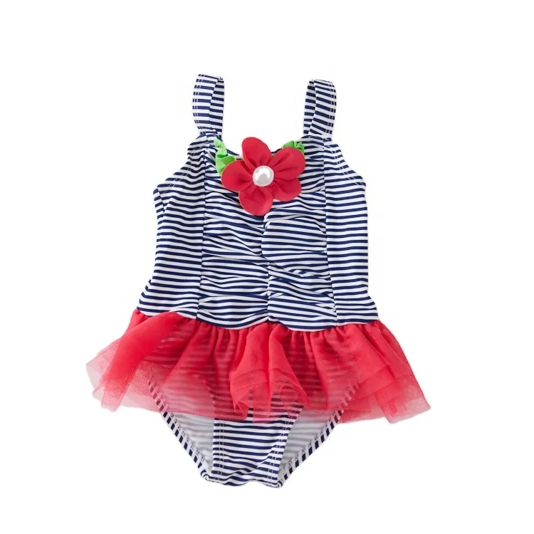 Fashion princess children baby girls one-piece swimsuit