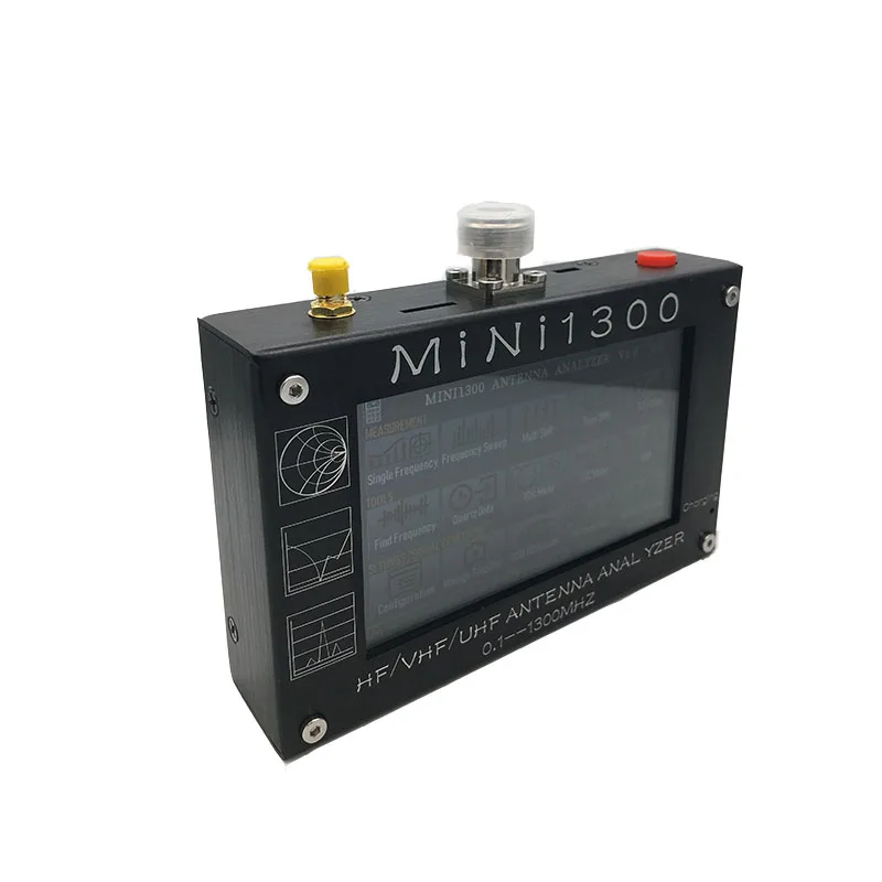 Mini1300 Vector Network Analyzer Antenna Tester Portable Standing Wave RF Multimeter 4.3-inch Spectrum Analyzer