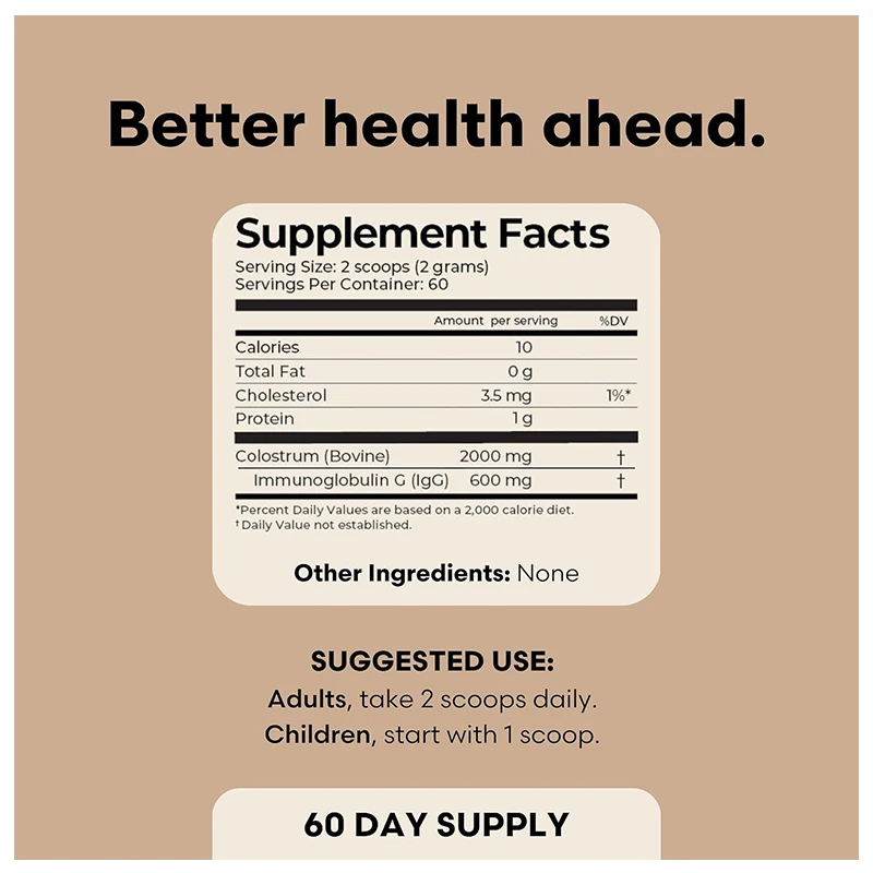 Private Label Bovine Colostrum Powder Organic Oem/odm Wholesale Price Food Grade Bulk Colostrum Bovine Colostrum Powder