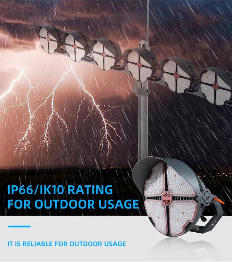 Black Aluminum Shell 800W 1000W Night Outdoor Light Flood Lamp LED White Stage Lights