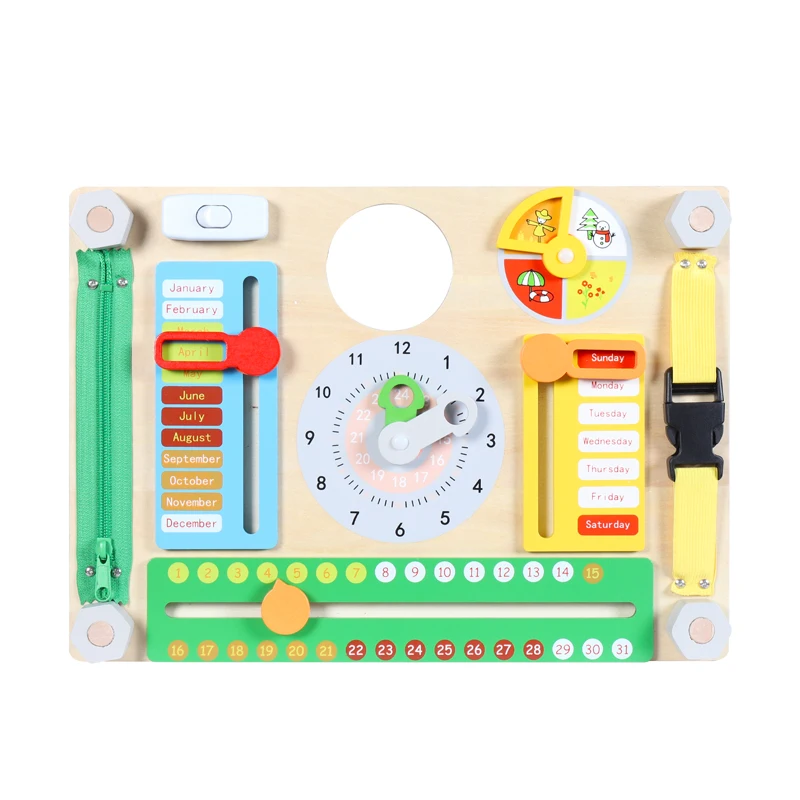 Educational Montessori Busy Board for Toddlers Blackboard Eraser Wooden Montessori Travel Toy
