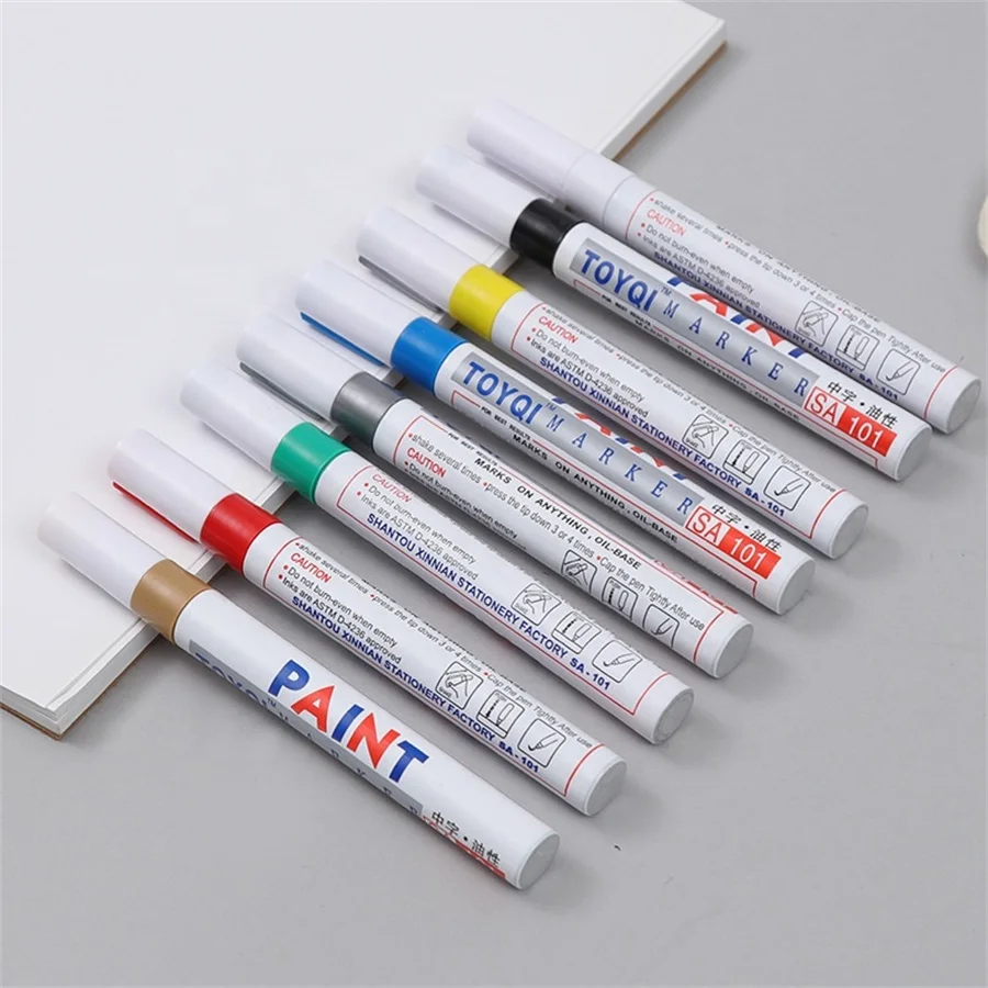 Customized Acceptable Multicolor tire repair paint pen acrylic paint marker 0.5 mm Permanent marker pen