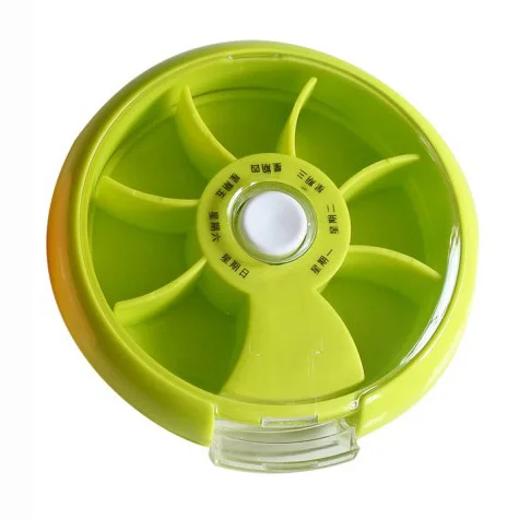 Custom Logo Travel Tablet Grinder Pulverizer Medicine Crusher with Pill Box