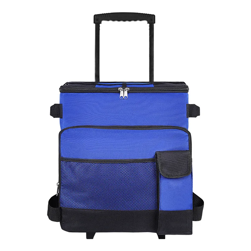 Lunch trolley bag cooler bags foldable for beer  trolley picnic camp cooler bag with wheels
