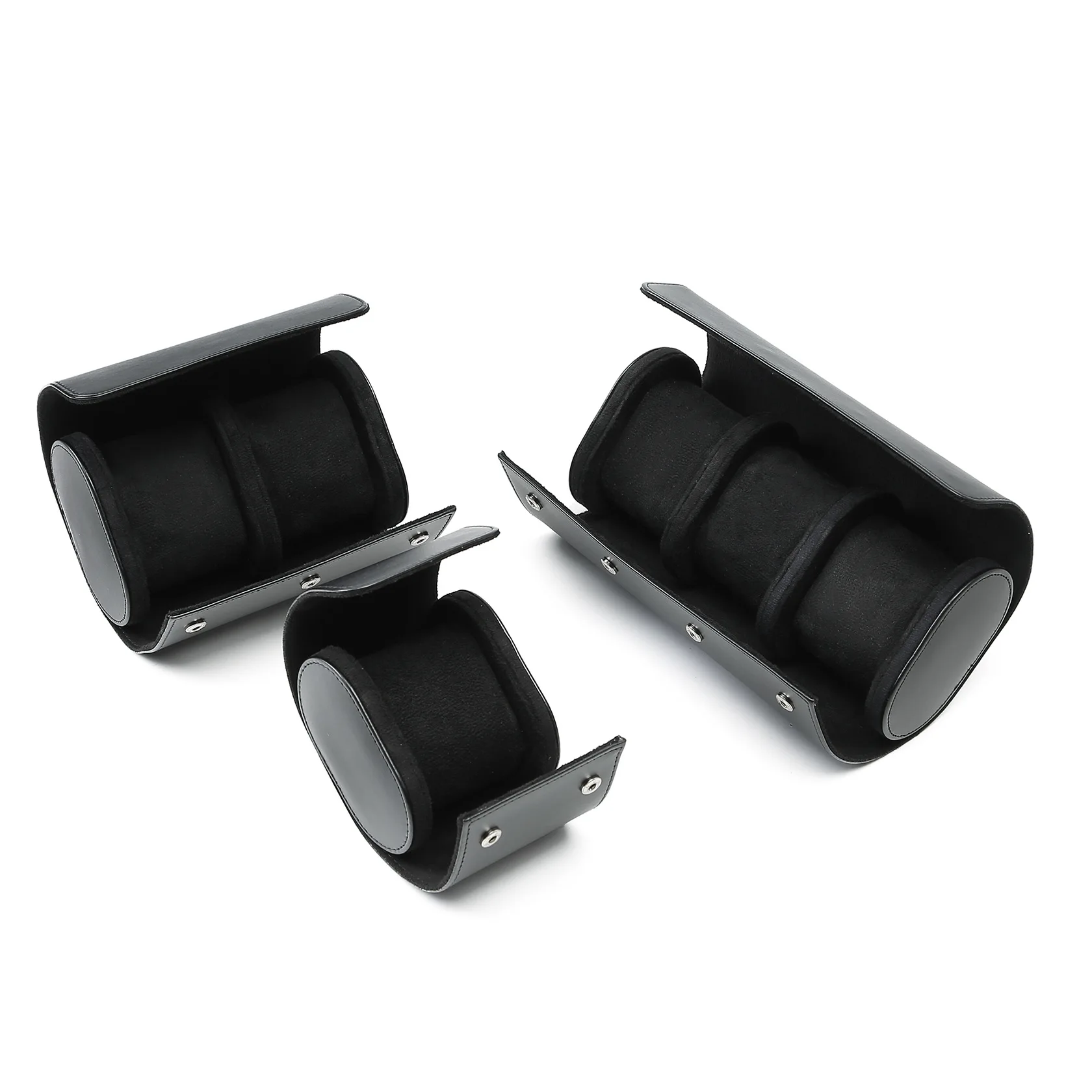 New black brown green PU leather 123 slot watch package travel organizer case gift packaging box with button lock wholesale