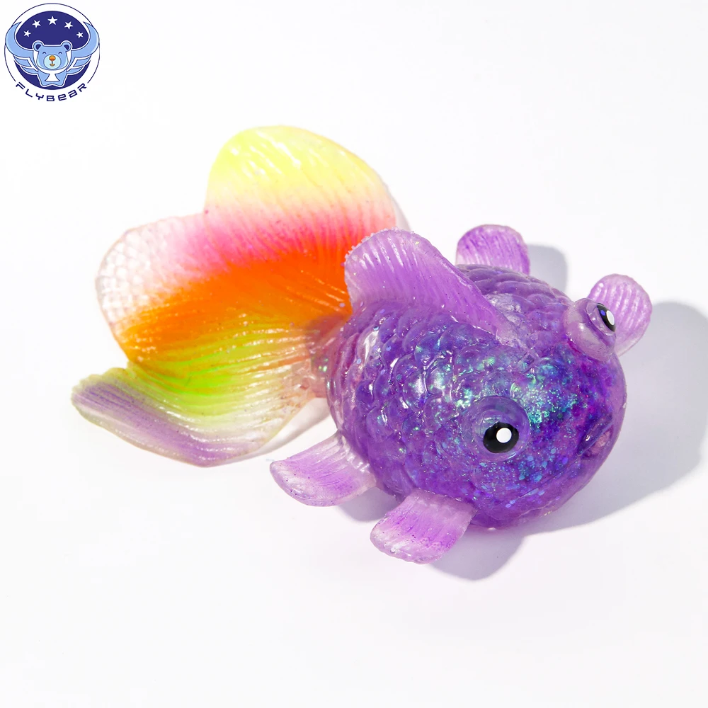 Goldfish Squeeze Toys Colorful Maltose Goldfish Squeeze Ball Goldfish Fidget Toy For Children