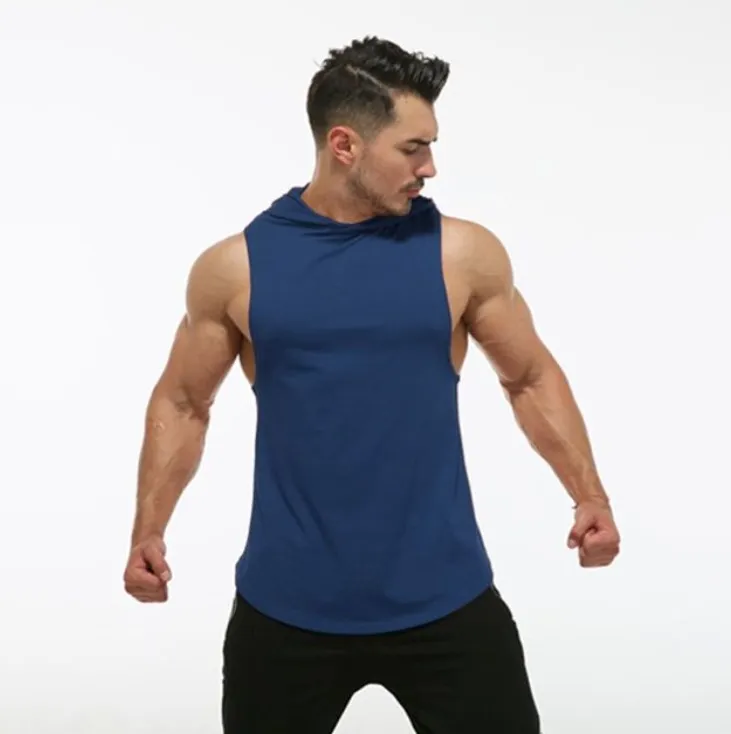 
Hot new products plain hoodies gym hoodie custom mens sleeveless pullover sweatshirts 