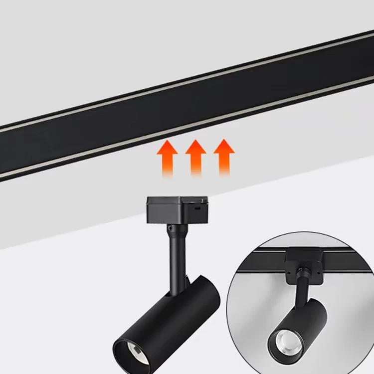 Focus Lamp Retail Spot Lighting Fixtures Surface Mounted Spotlights Linear Magnetic Rail COB Led Track Light 12W 20W 30W 40W
