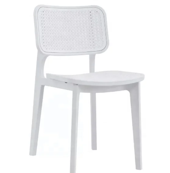 Modern Nordic Dining Chair Home Furniture All Pp Made Stackable Plastic Outdoor Garden Living Room Chair Mesh Restaurant