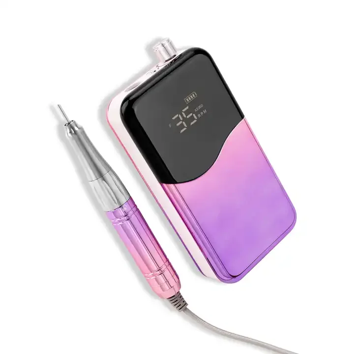 Hot  Electric Strong Acrylic Nail E-File Machine Bit Set Rechargeable Portable Cordless Professional Manicure Nail Drill 35000