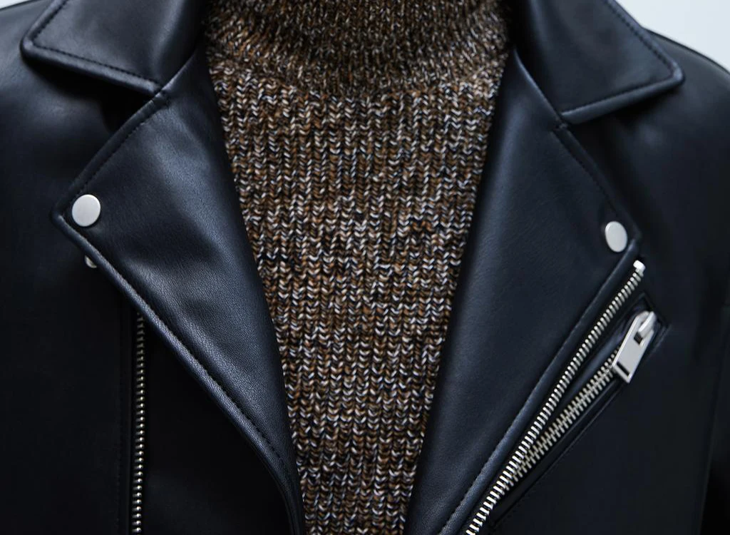 Custom High Quality Black Cool Style Women motorcycle Biker Leather Jacket