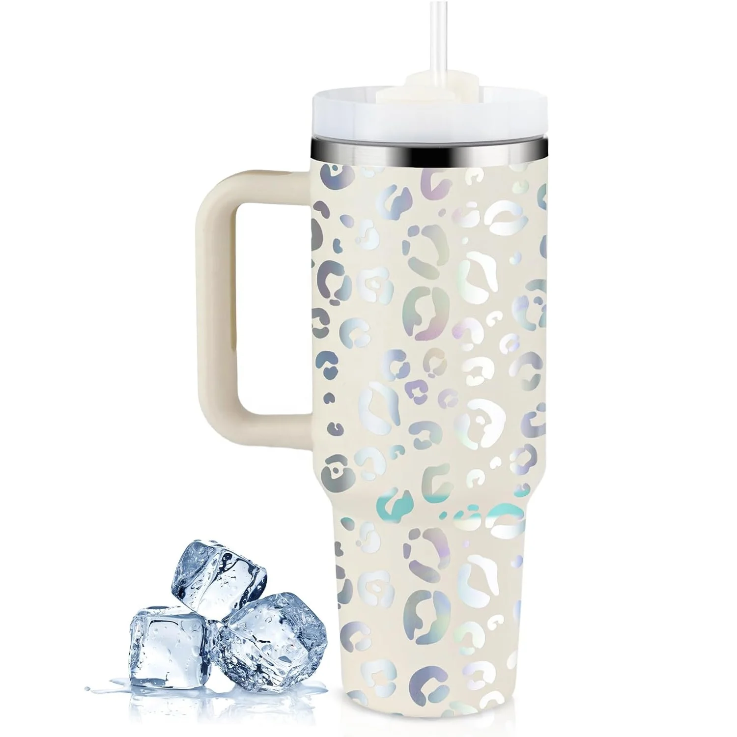 40 oz Tumbler with handle Double Wall Kid Vacuum 304 Stainless Steel HOT Selling Camping CLASSIC Mugs Tumbler with Straw