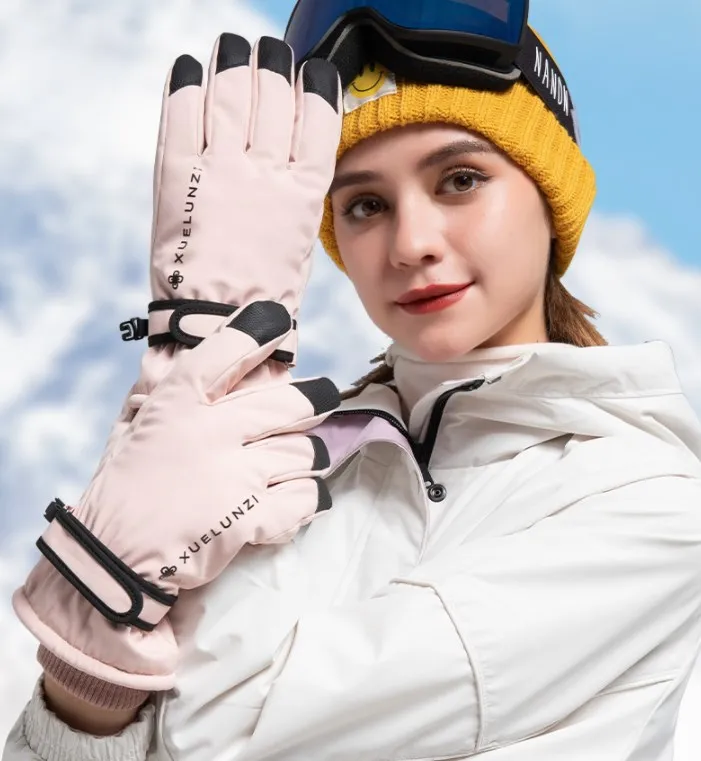 winter outdoor warm women Waterproof Cycling Skiing Snowboarding Sports hand glove Full Finger Keep Warm Screentouch gloves