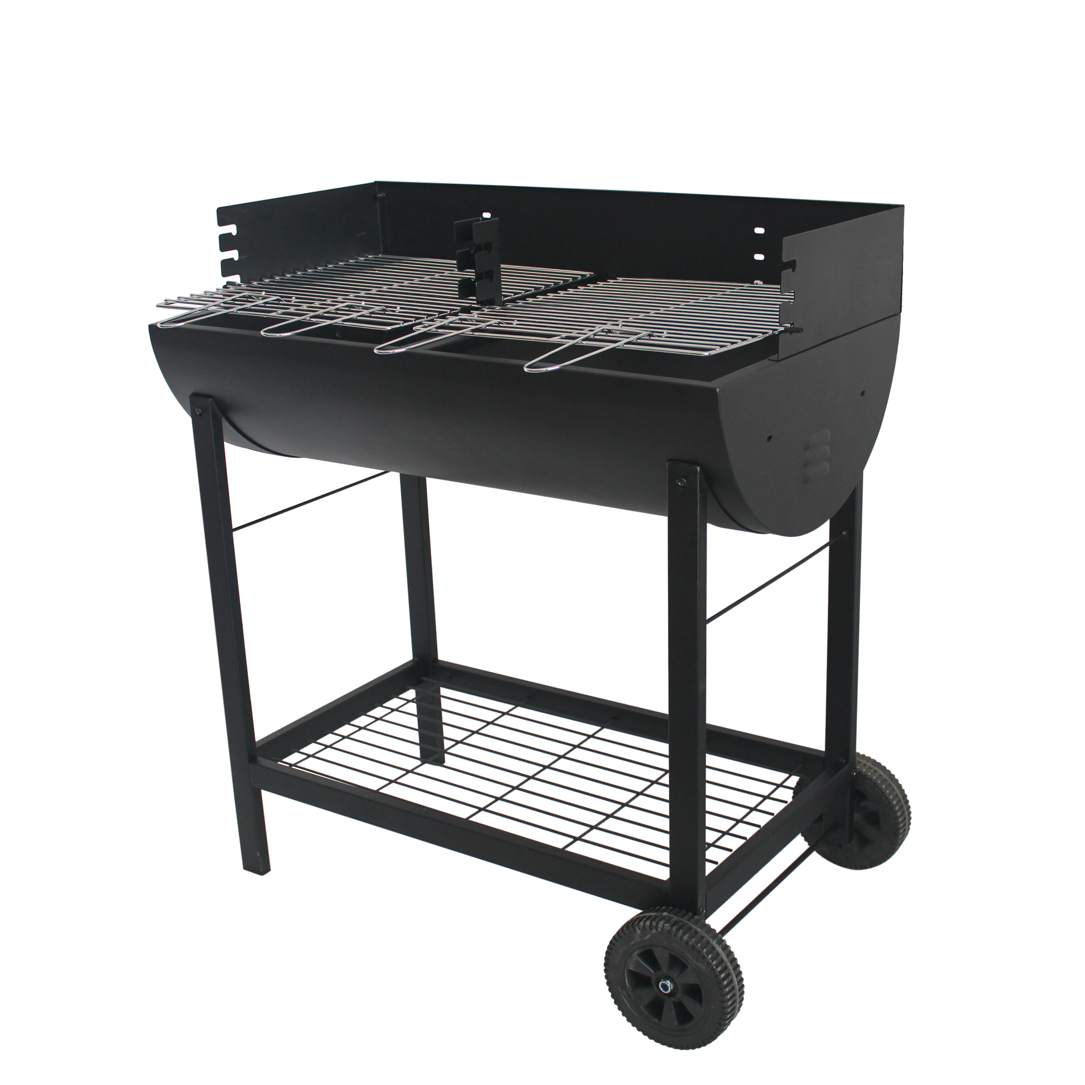 
BNew Arrival Hign Quality Outdoor With Trolley Open-type beef fish Charcoal Middle Size BBQ Grill 