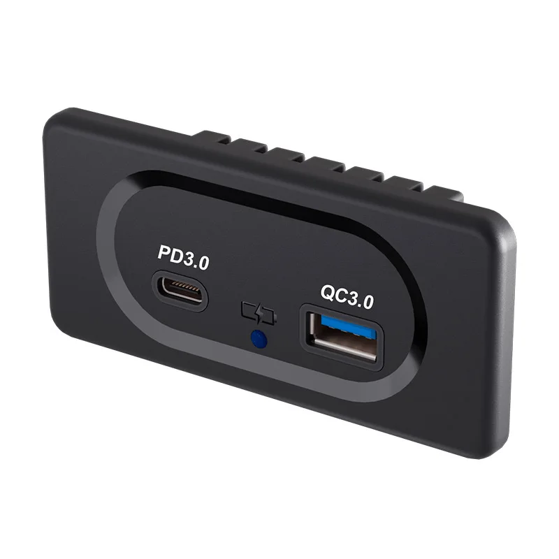 Rocker Switch Style USB Charger Fits Rocker Switch Panel 4.8A PD Type C USB Charger for Cars Boats Trucks RVs